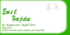 emil hajdu business card